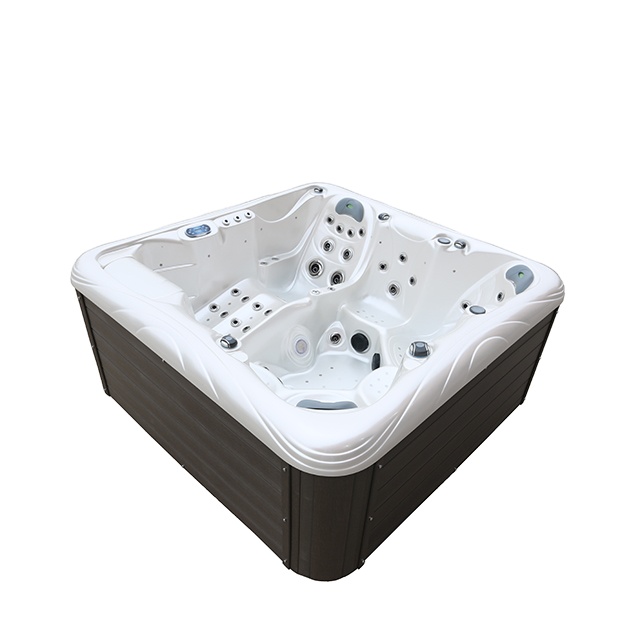Hot Tub - 屋外スパホットタブ、5人用 2180x2180x900mm アメリカ製アリステックアクリルマッサージ浴槽、59ジェット、バルボアコントロール、正方形自立式