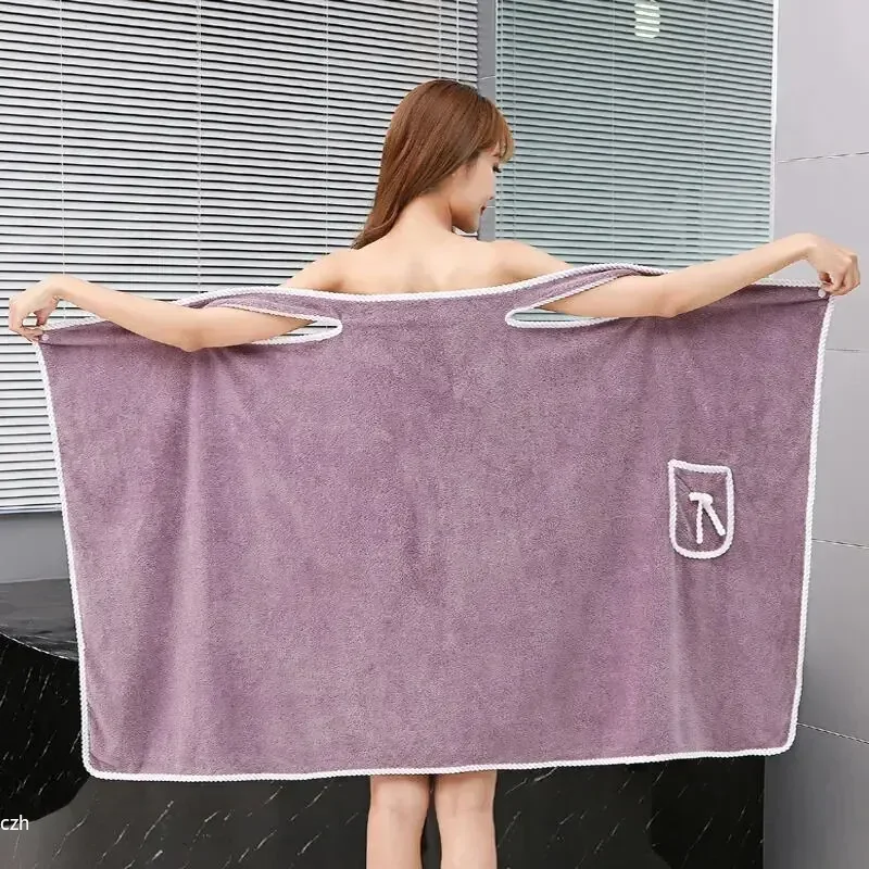 Spa Towel - レディースバスタオル ガールズウェアラブル 90*130cm 速乾性 バスローブ 洗濯服、シャワーバス、ジムタオル