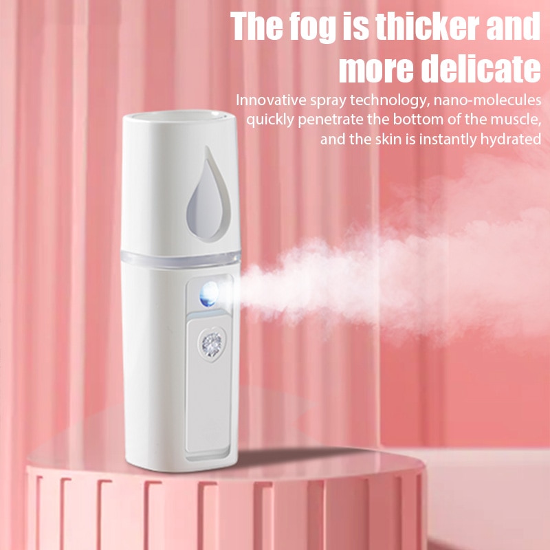 Face Steamer - ポータブルミニフェイシャル加湿器,ナノスプレー,USB,充電式,保湿剤,スパ,美容,フェイシャルマスク,スキンケアツール,30ml