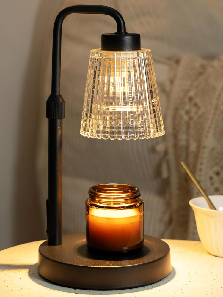 Wax Warmer - 24時間タイマー付き調光可能なキャンドルワックス溶解ランプ（電球2個付き）電気ワックスウォーマー、ホームテーブルデコレーション、女性への感謝祭・秋のギフト