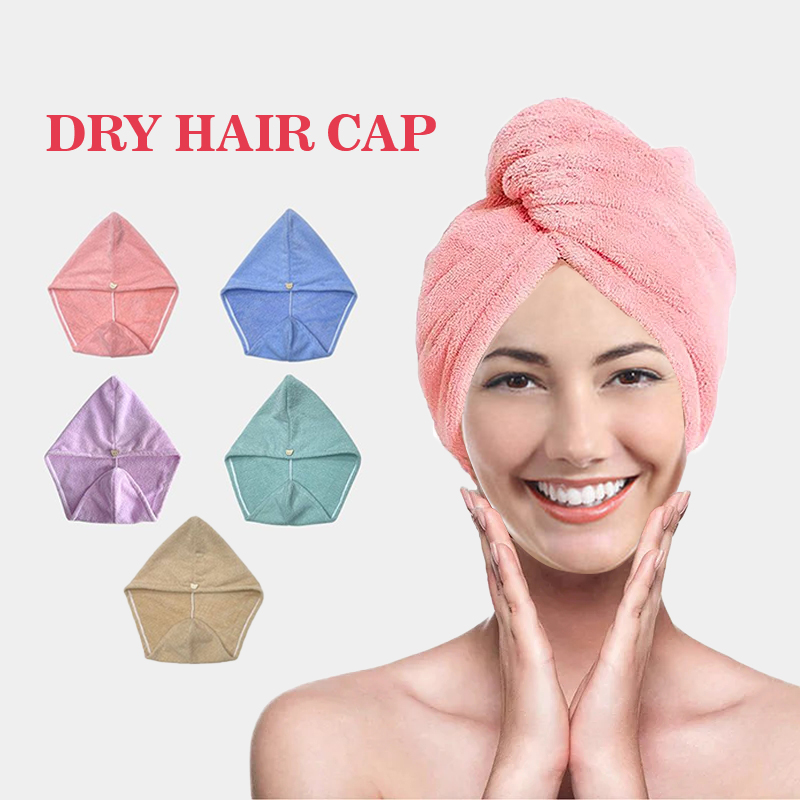Spa Towel - マイクロファイバーヘアタオルラップ 女性用 シャワースパヘッドラップ ヘアドライハット ターバン マイクロファイバーテリー