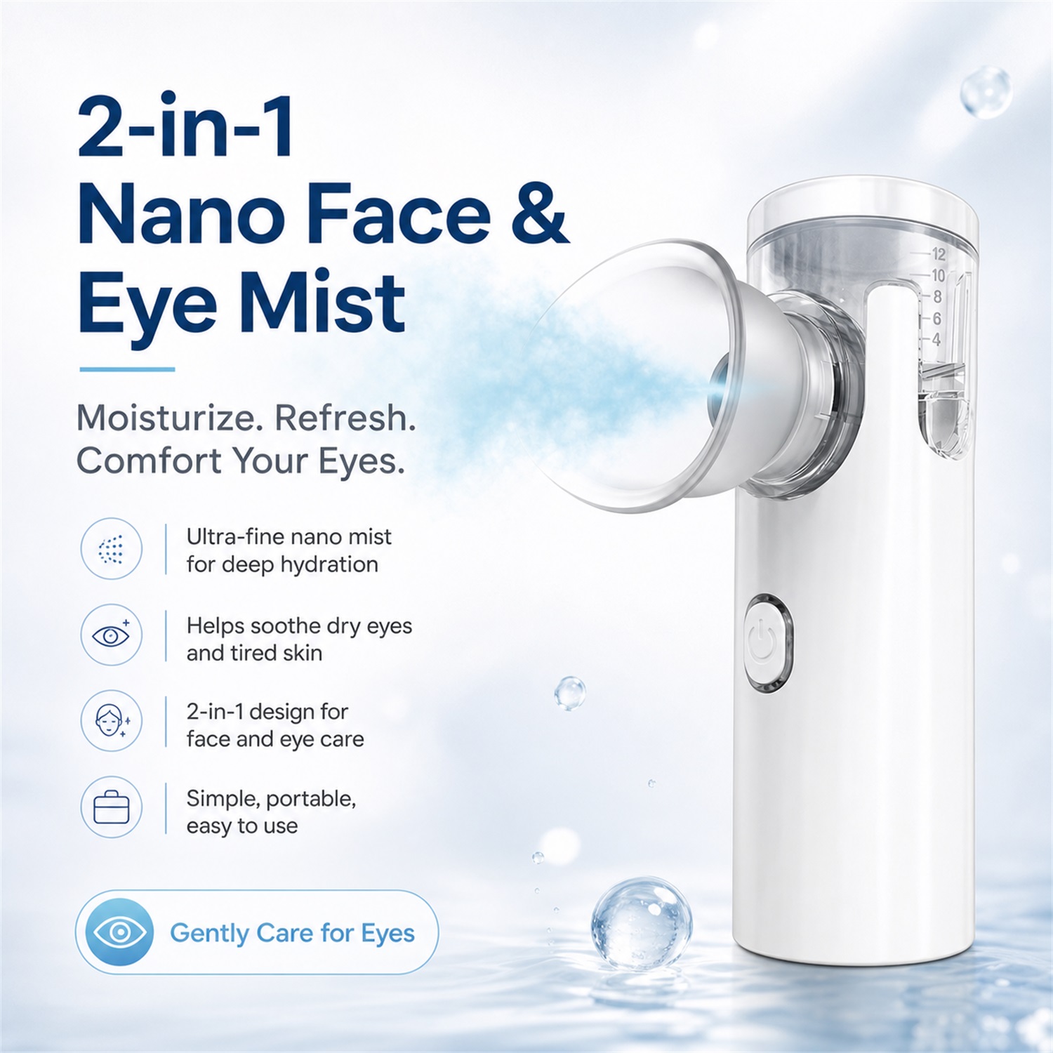 ナノスプレー式アイマッサージ器、フェイススプレー、加湿器、U - Face Steamer のレビューと価格