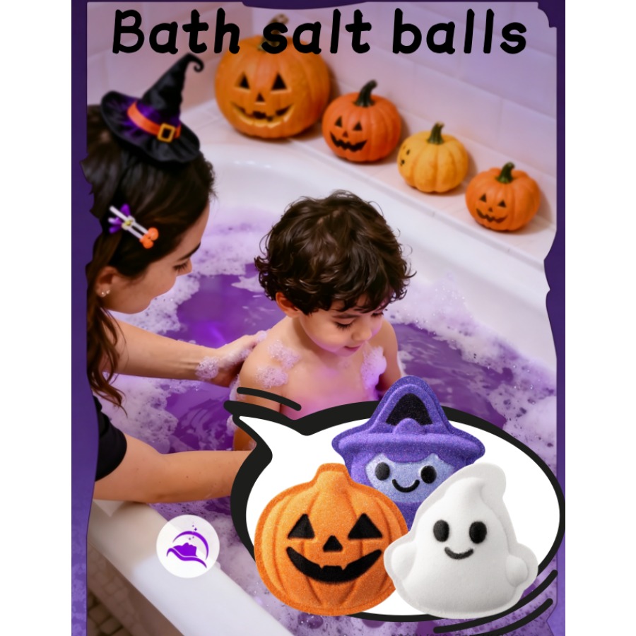 ハロウィーンのおもちゃ、バスソルトボール（1個または3個入り - Bath Salts のレビューと価格