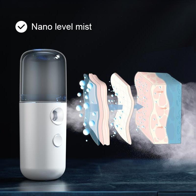 USB充電式ナノミストフェイシャルスプレーヤー加湿器フェイス - Face Steamer のレビューと価格