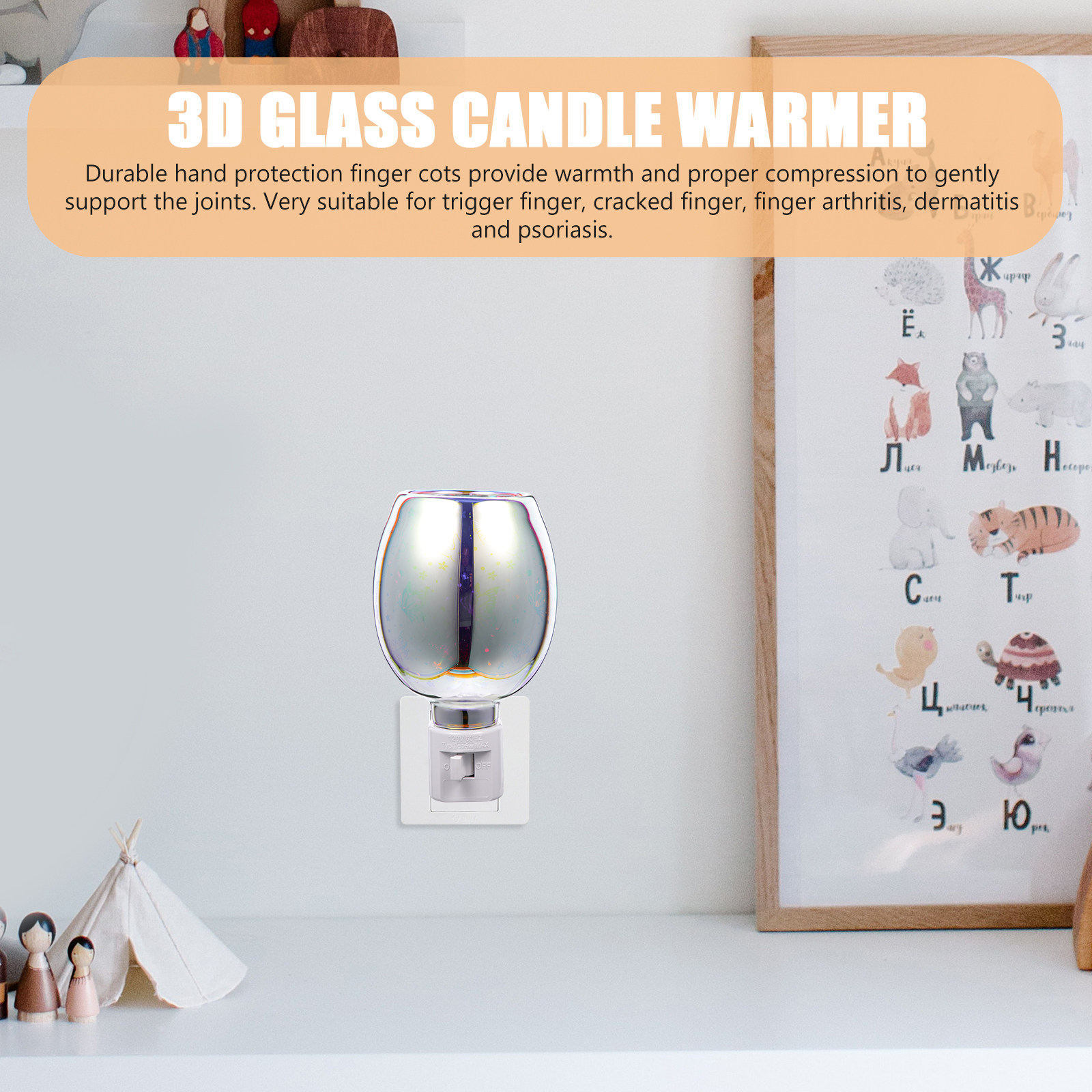 1個入り 3Dガラス製アロマウォーマー 電気式ワックスメルト - Wax Warmer のレビューと価格