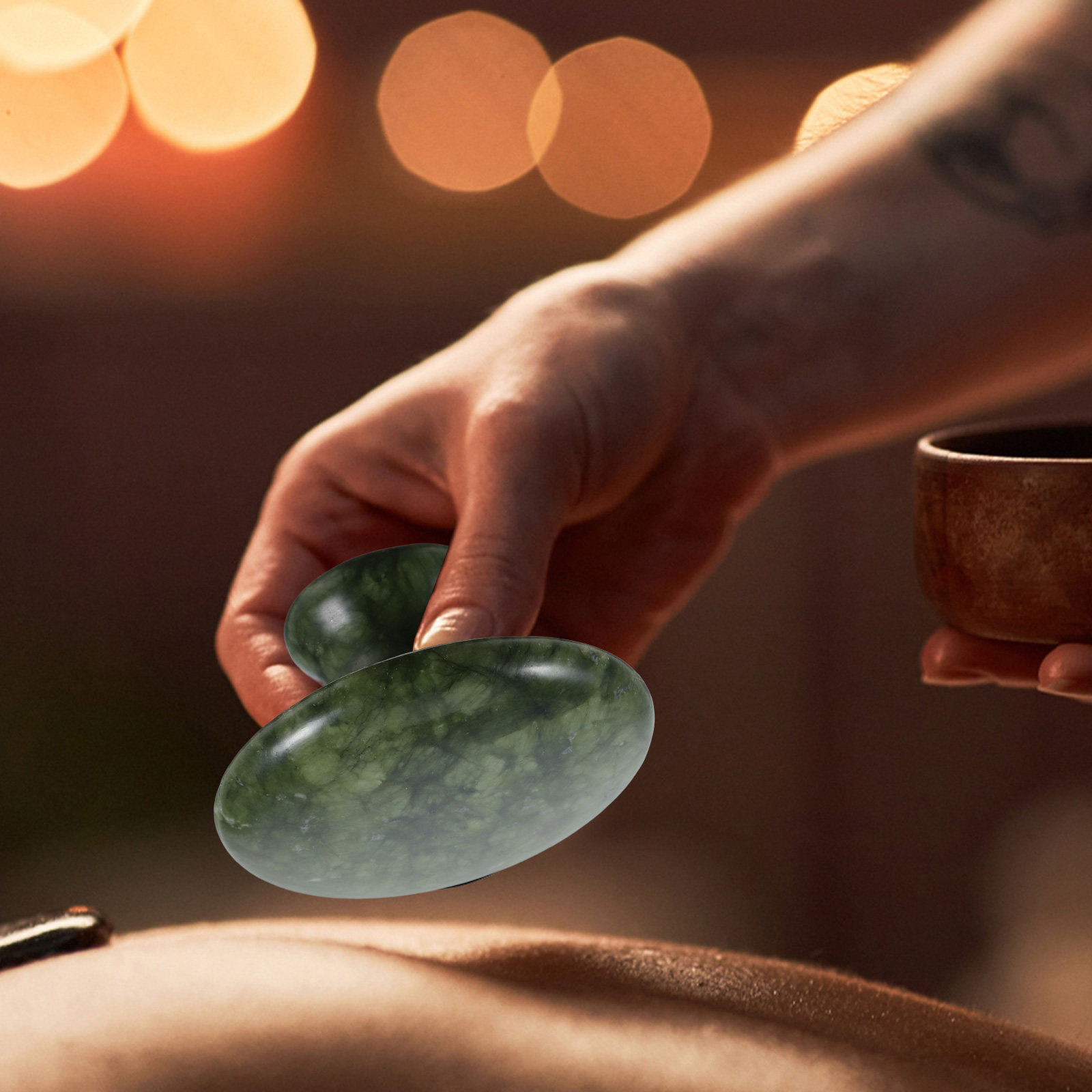 きのこ型グアシャマッサージストーン、ジェイド製アイマッサージ - Spa Massager のレビューと価格