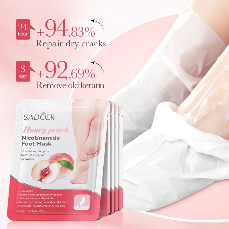 1ペア SADOER フルーツフットマスク 保湿フットピーリ - Foot Spa のレビューと価格